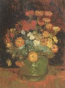 Vincent Van Gogh Vase with Zinnias (nn04) painting